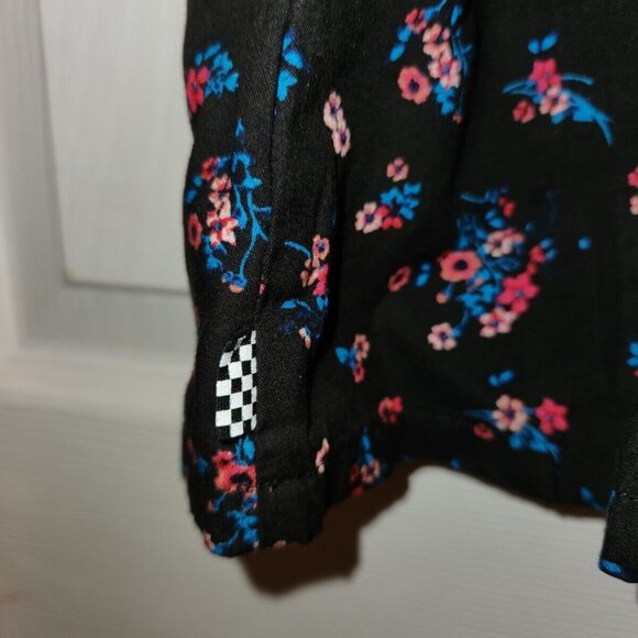 VANS Black Floral Mandi Cami Dress Medium - Picture 8 of 8